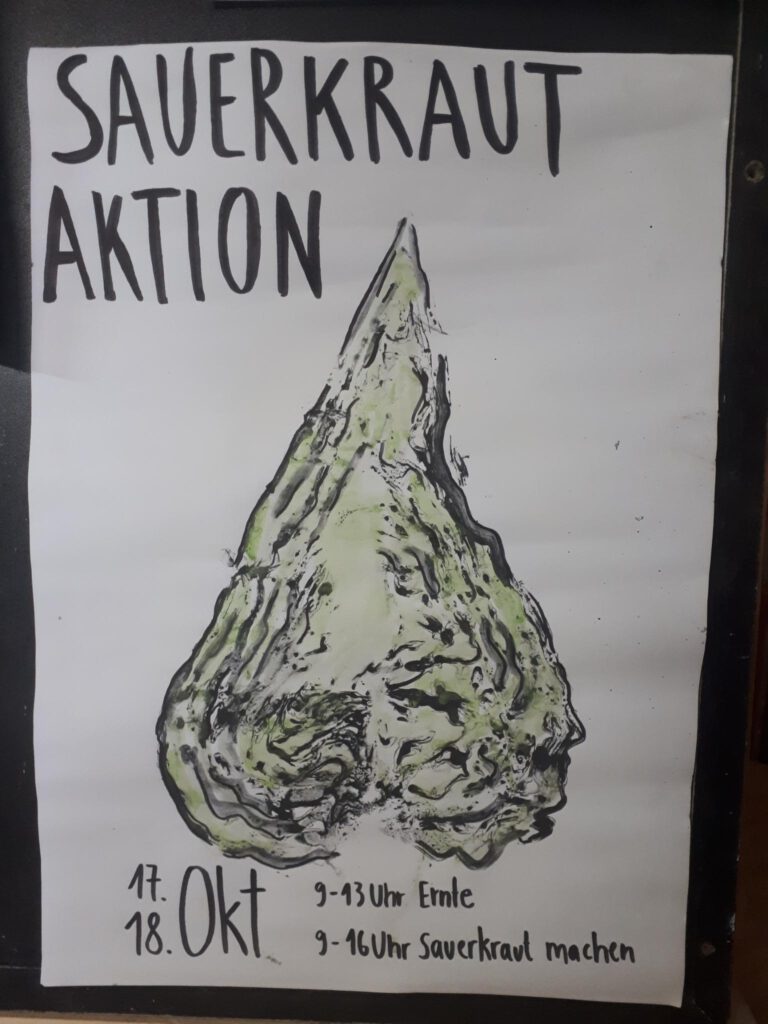 Sauerkraut Aktion 17 und 18.10 um 9 Uhr am Hof